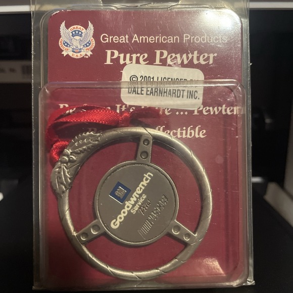 Other - Rare VTG Dale Earnhardt‎ Steering Wheel Ornament NASCAR Goodwrench Pewter 2001